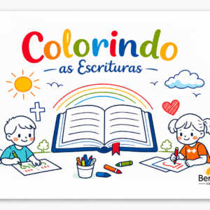 Livro de Colorir infantil - Colorindo as Escrituras - Bereshit Editora - Livro de Colorir da Bíblia